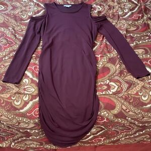 Cold Shoulder Long Sleeve Dress (S)